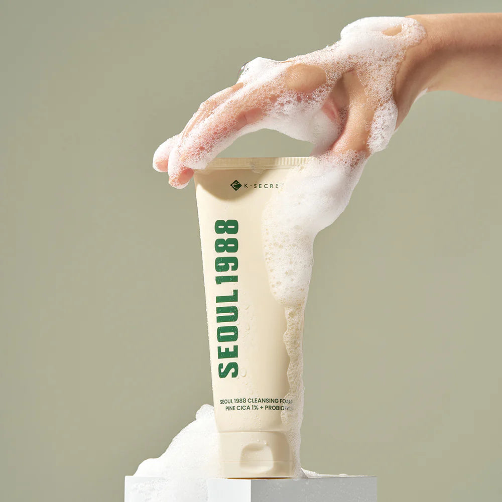 K-SECRET SEOUL 1988  Cleansing Foam : Pine Cica 1% + Probiotics 150ml