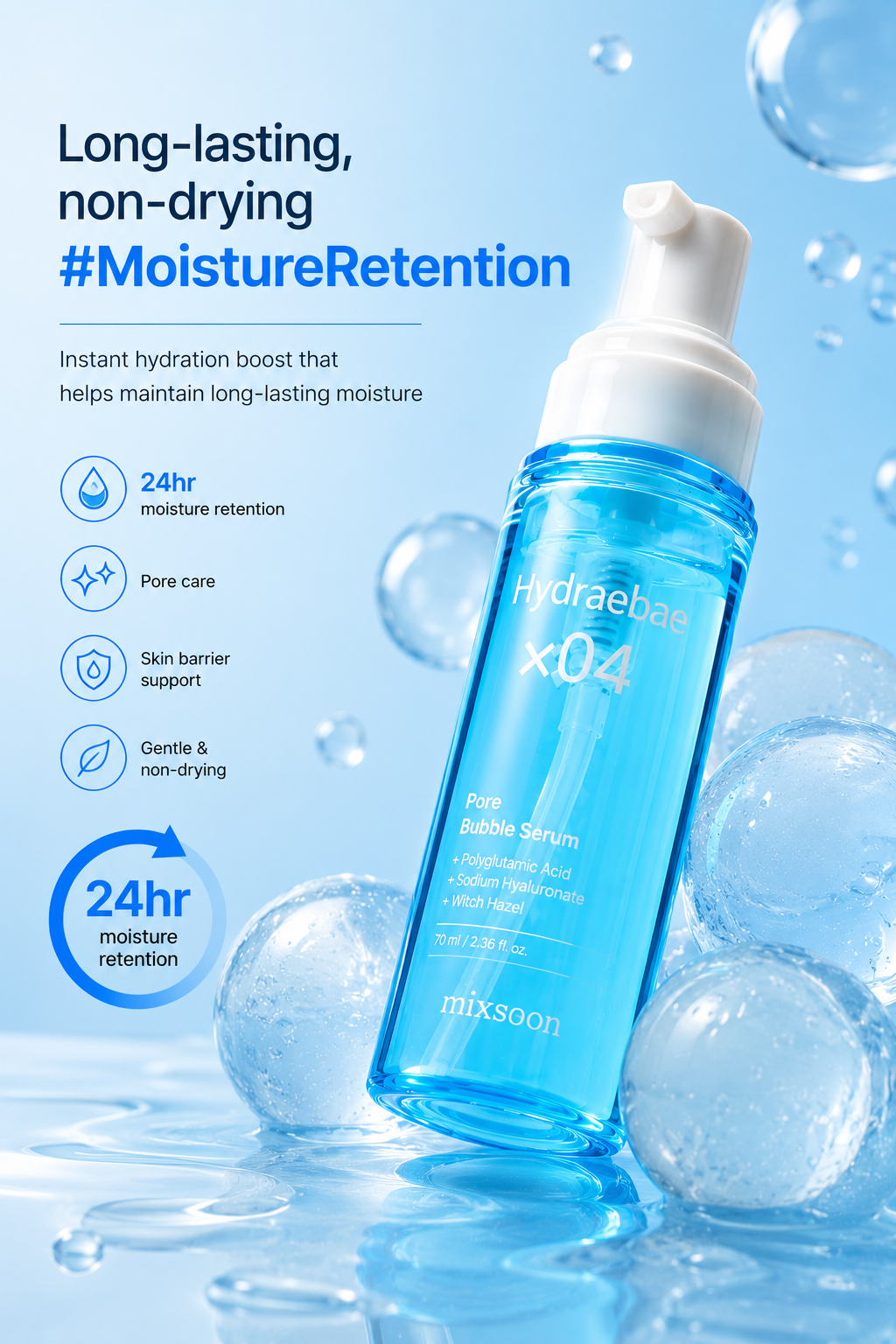mixsoon Hyalraebae Pore Bubble Serum 70ml
