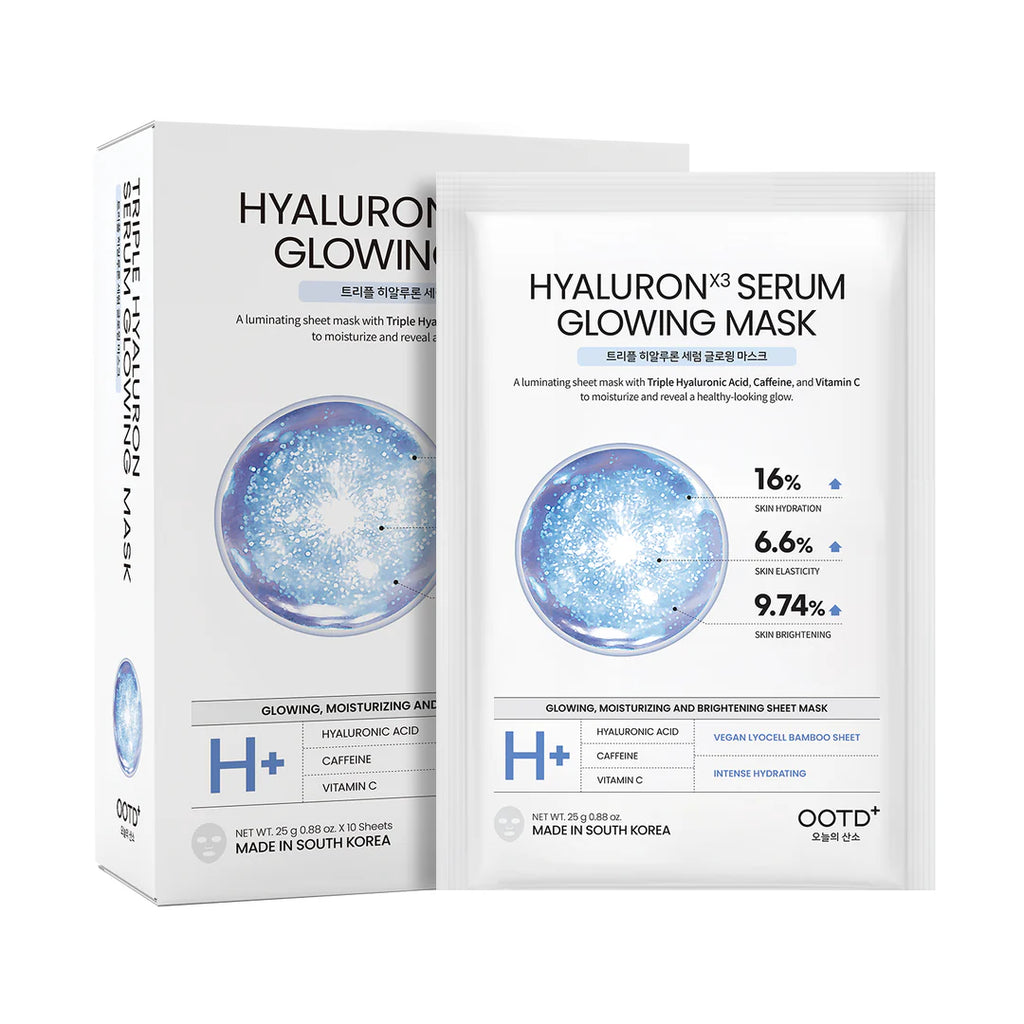 OOTD Triple Hyaluronic Acid Serum Glowing Mask 1pc
