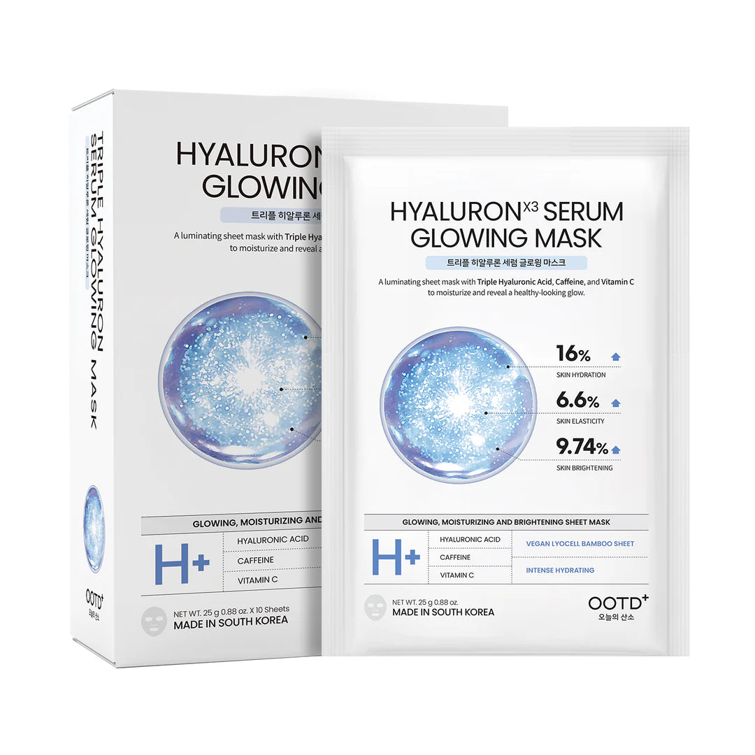 OOTD Triple Hyaluronic Acid Serum Glowing Mask 1pc