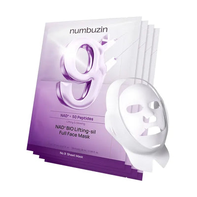 numbuzin No.9 NAD+ BIO Lifting-sil Full Face Mask 4pcs