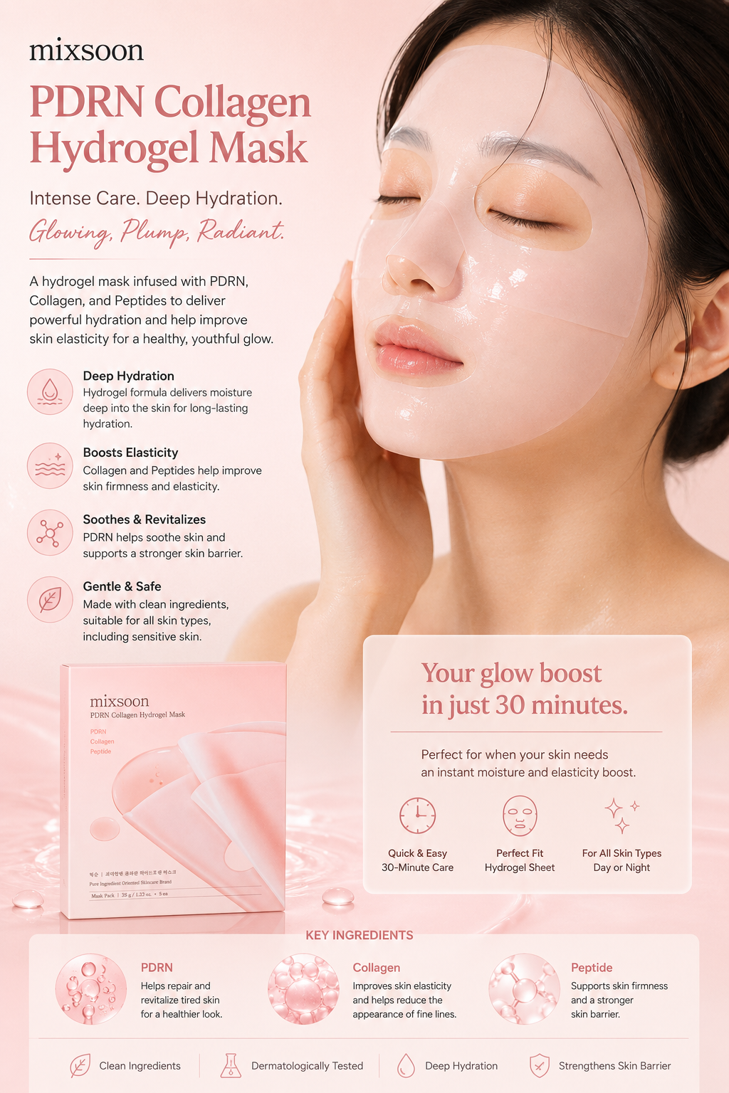 mixsoon PDRN Collagen Hydrogel Mask 1pc